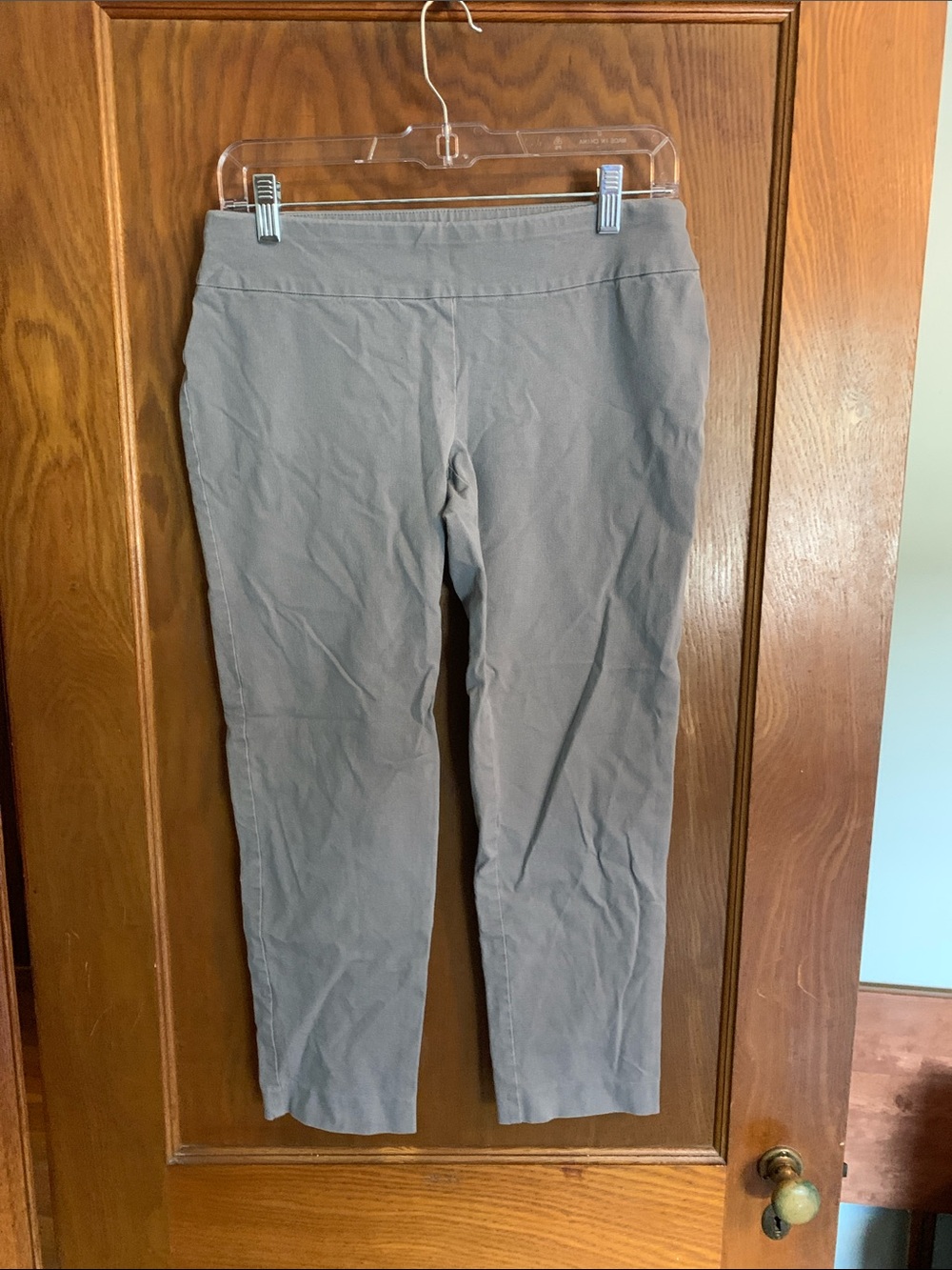 crown & ivy Slim Stretch Chinos - Light Gray
